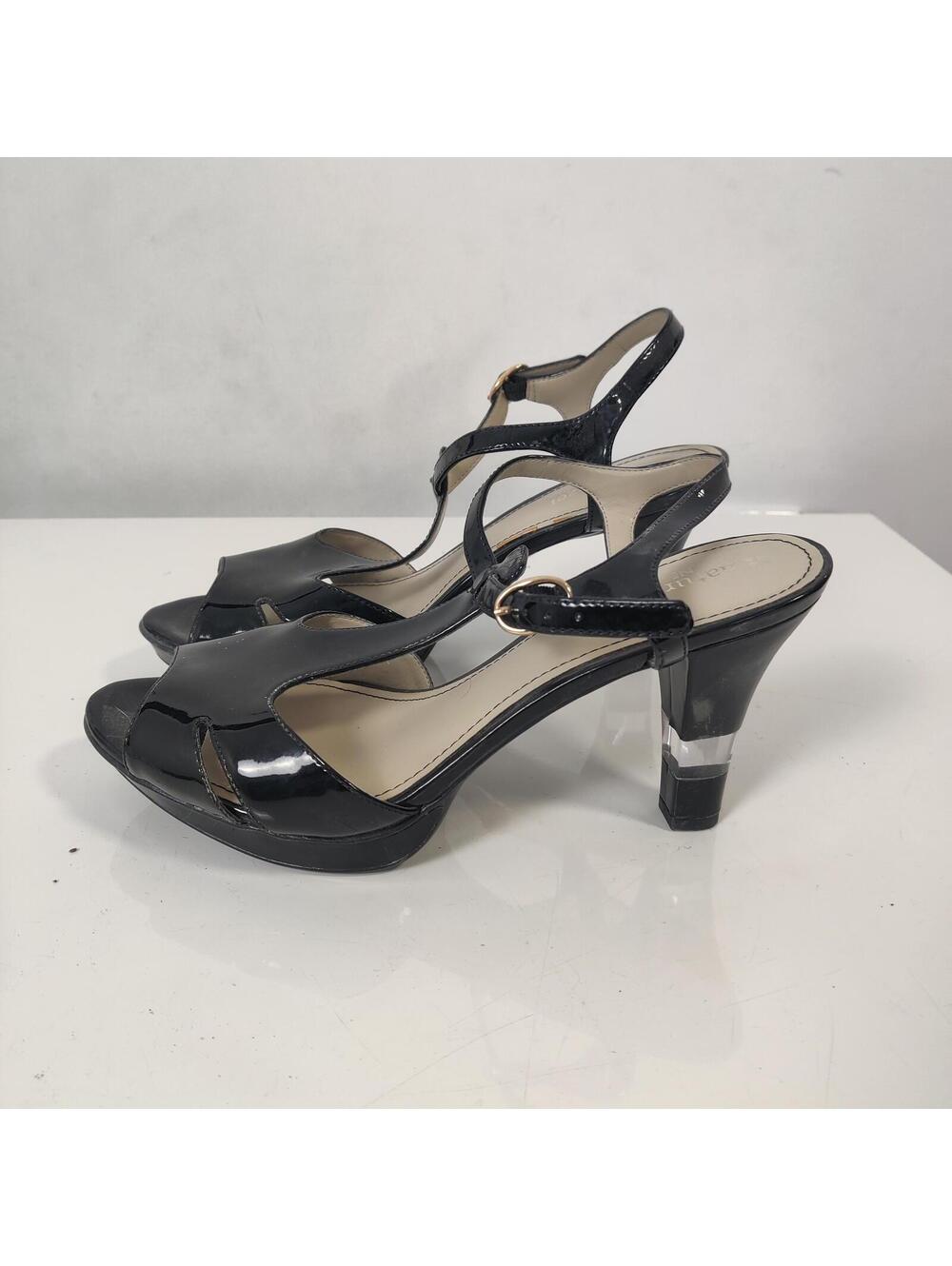 Naturalizer Black Patent Leather Dressy Heels Classic Comfort Size 8W